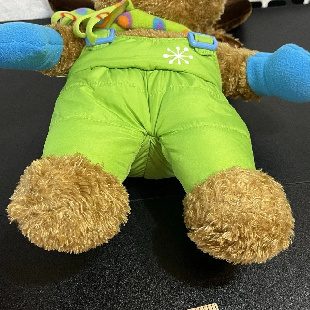 Dan Dee Moose Plush Stuffed Animal Winter Green Snowsuit Mittens Scarf